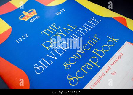 Livre de souvenirs du Royal Silver Jubilee de 1977 Banque D'Images