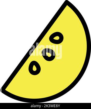 Icône citron simple sur fond blanc Illustration de Vecteur