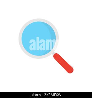 Loupe. Icône Rechercher. Vecteur isolé sur blanc. Illustration de Vecteur