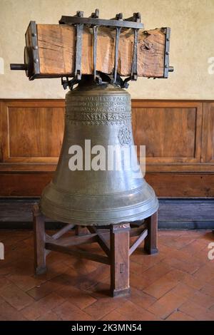 La cloche de l'église Piagnona dans le musée de San Marco Florence Italie Banque D'Images