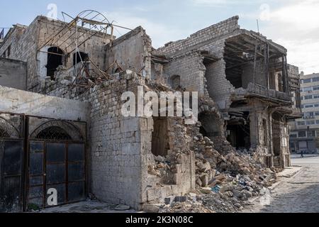 Ruines autour de la Citadelle d'Alep, Syrie Banque D'Images