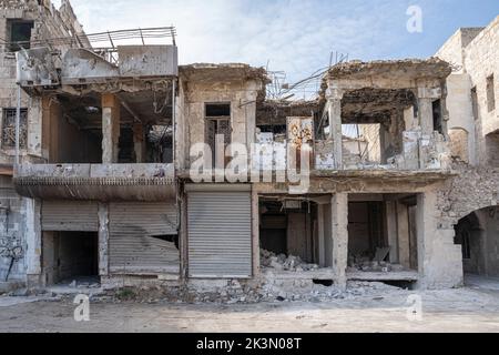 Ruines autour de la Citadelle d'Alep, Syrie Banque D'Images