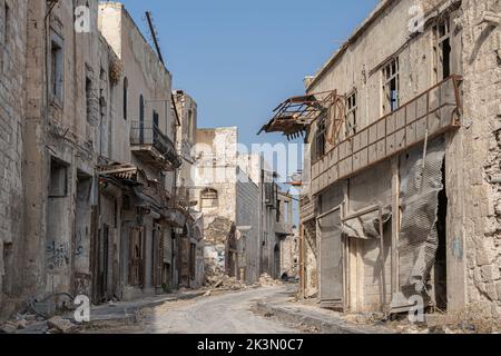 Ruines autour de la Citadelle d'Alep, Syrie Banque D'Images