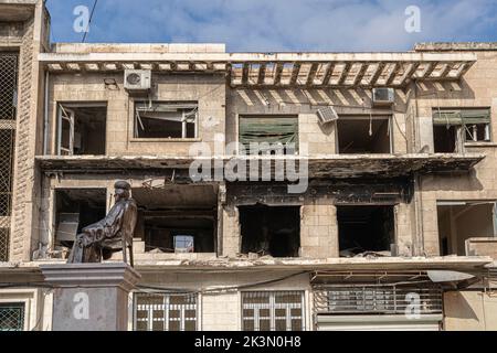 Ruines autour de la Citadelle d'Alep, Syrie Banque D'Images