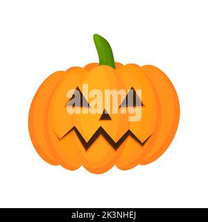 Personnage de citrouille d'Halloween. Illustration de l'automne des fêtes. Illustration vectorielle isolée sur blanc. Illustration de Vecteur