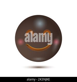 Souriez. Illustration vectorielle. Emoji. Isolé 3D. Vector Emoji. Pour l'interface utilisateur Illustration de Vecteur