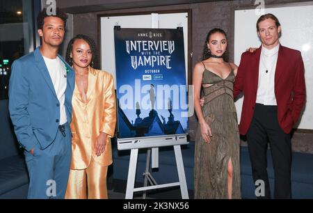 New York, NY, États-Unis. 27th septembre 2022. Jacob Anderson, Kalyne Coleman, Bailey Bass, Sam Reid aux arrivées pour l'entrevue d'AMC ANNE RICE AVEC LA première série DE VAMPIRES, IFC Centre, New York, NY 27 septembre 2022. Crédit : CJ Rivera/Everett Collection/Alay Live News Banque D'Images