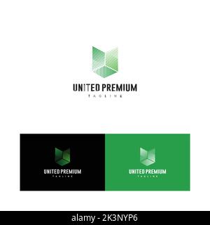 Illustration numérique d'un ensemble de logos d'entreprise modernes et simples sur différents arrière-plans Illustration de Vecteur