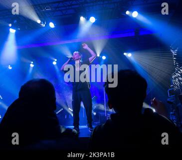 O2 Academy Edinburgh, Royaume-Uni. 27th septembre 2022. Ian Brown, avant-première de la Stone Rose, joue en solo à l'académie O2 d'Édimbourg. La foule d'Édimbourg a applaudi et a chanté son nom pendant et à la fin de l'ensemble pendant environ 90 minutes. Crédit photo : phil wilkinson/Alay Live News Banque D'Images