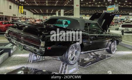 DETROIT, MI/États-Unis - 1 mars 2019 : interprétation Mercury Cougar 1969, exposée à l'Autama de Detroit. Banque D'Images