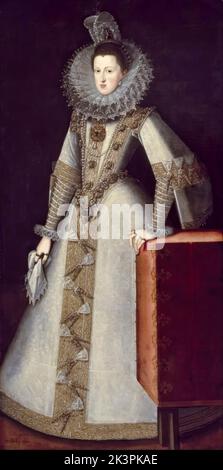 Queen Margaret d'Espagne (1584-1611), Margaret d'Autriche, Queen Consort d'Espagne et du Portugal, portrait peint à l'huile sur toile par Juan Pantoja de la Cruz, 1605 Banque D'Images