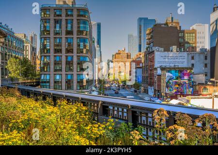 High Line Elevated Park, Manhattan, New York, États-Unis Banque D'Images