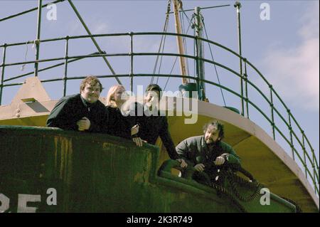 Jack Black, Naomi Watts, Adrien Brody & Peter Jackson film: King Kong 2005 Promotional & production Stills (USA/NZ/DE 2005) personnages: Carl Denham,Ann Darrow,Jack Driscoll & Gunner Directeur: Peter Jackson 05 décembre 2005 **AVERTISSEMENT** cette photographie est destinée à un usage éditorial exclusif et est le droit d'auteur d'UNIVERSAL et/ou du photographe attribué par la Société de film ou de production et ne peut être reproduite que par des publications en conjonction avec la promotion du film ci-dessus. Un crédit obligatoire pour UNIVERSEL est requis. Le photographe doit également être crédité lorsqu'il est connu. Aucune utilisation commerciale ne peut l'être Banque D'Images