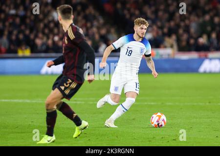 Sheffield, Royaume-Uni. 27th septembre 2022. Harvey Elliott de l'Angleterre U-21 lors du match international amical entre l'Angleterre U-21 et l'Allemagne U-21 à Bramall Lane, Sheffield, Angleterre, le 27 septembre 2022. Photo de Ben Wright. Utilisation éditoriale uniquement, licence requise pour une utilisation commerciale. Aucune utilisation dans les Paris, les jeux ou les publications d'un seul club/ligue/joueur. Crédit : UK Sports pics Ltd/Alay Live News Banque D'Images