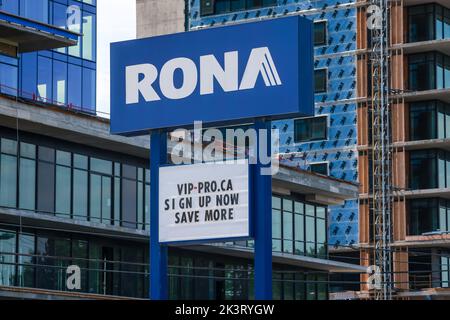 Avant du magasin du RONA. RONA est un détaillant canadien américain de grandes boîtes d'amélioration de la maison, jardin. HALIFAX, NOUVELLE-ÉCOSSE, CANADA - SEP 2022 Banque D'Images