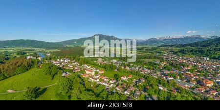 Soleil du soir sur Immenstadt dans l'Allgäu Banque D'Images