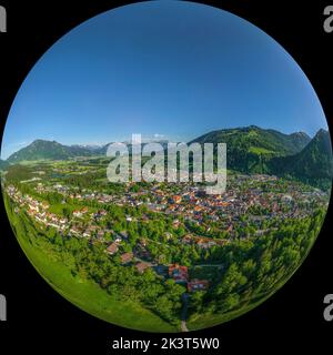 Soleil du soir sur Immenstadt dans l'Allgäu Banque D'Images