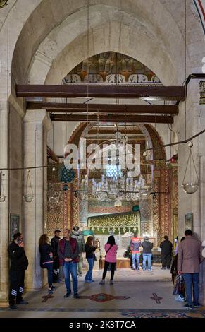 Innenaufnahme des Mausolée et Musée des Mevlana Rumi, Hazerti Mevlana, Konya, Tuerkei |photo intérieure du Mausolée et du musée de Mevlana Rumi, Hazr Banque D'Images