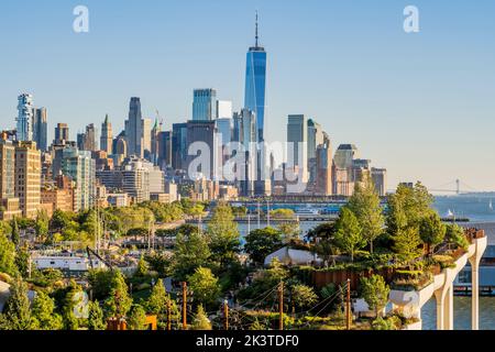 Little Island Artificial Island Park, Pier 55, Manhattan, New York, États-Unis Banque D'Images