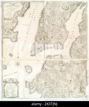 Plan de la ville de New York en Amérique du Nord : arpenté dans les années 1766 et 1767 Cartographie. Cartes. 1776. Lionel Pincus et Princess Firyal Map Division. New York (New York) , Cartes , travaux de début à 1800, Brooklyn (New York, New York) , Cartes , travaux tôt à 1800 Banque D'Images