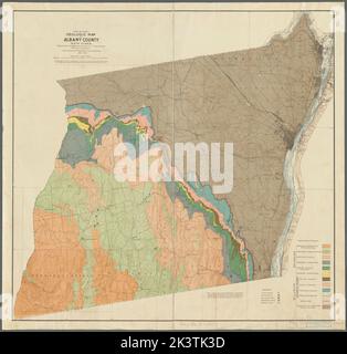 Carte géologique préliminaire du comté d'Albany, New York Cartographie. Cartes, cartes géologiques. 1893. Lionel Pincus et Princess Firyal Map Division. Géologie , New York (État) , comté d'Albany, comté d'Albany (N.Y.), New York (État) , comté d'Albany, géologie Banque D'Images