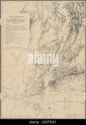 Un croquis des opérations de la flotte et de l'armée de sa Majesté sous le commandement du Vice-amiral le RT. Hble. Lord Viscount Howe et Genl. Monsieur Wm. Howe, K.B. en 1776 Cartographie. Cartes. 1864. Lionel Pincus et Princess Firyal Map Division. Howe, Richard Howe, Earl, 1726-1799, Howe, William Howe, Viscount, 1729-1814, New York Harbour (N.Y. et N.J.), Hudson River (N.Y. et N.J.), États-Unis , Histoire , Révolution, 1775-1783, New York (État) Banque D'Images