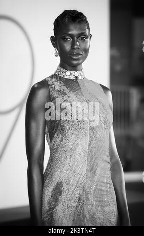 Venise, Italie. 01st septembre 2022. Sélection de photos en noir et blanc du Festival du film de Venise 79th Jodie Turner-Smith Credit: Independent photo Agency/Alamy Live News Banque D'Images