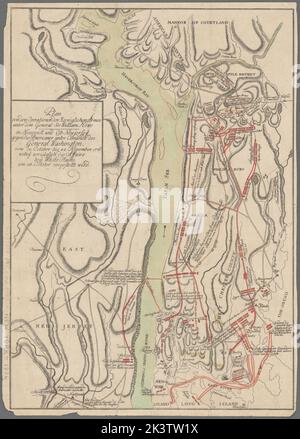 Plan von den Operationen der Koeniglichen Armee unter dem General Sir William Howe in Neuyorck und Ost-Neujerseÿ gegen die Americaner unter Comando des General Washington, vom 12. Octobre bis 28. Novembre 1776: wobeÿ vorzüglich die Affaire beÿ White Plains am 28. Octobre vorgestellt avec cartographie. Cartes. 1777. Lionel Pincus et Princess Firyal Map Division. Révolution américaine (1775-1783), White Plains, Battle of, White Plains, N.Y., 1776, Comté de Westchester (N.Y.), Comté de Westchester (N.Y.) , Histoire , Révolution, 1775-1783, New York (Etat) , Histoire , Révolution, 1775-1783, Etats-Unis Banque D'Images