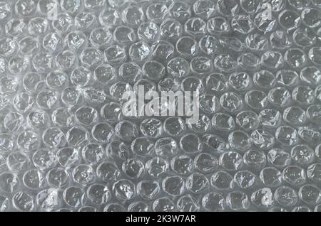 Film d'emballage à bulles en polyéthylène plastique Banque D'Images