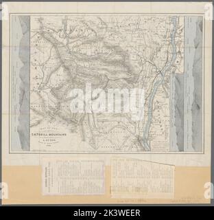 Carte des montagnes Catskill Cartographie. Cartes. 1880. Lionel Pincus et Princess Firyal Map Division. Catskill Mountains (New York), Catskill Mountains (New York) , Altitudes, New York (État), New York (État) , Catskill Mountains (N.Y.) Banque D'Images