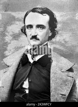 EDGAR ALLAN POE (1809-1849) écrivain américain et poète Banque D'Images