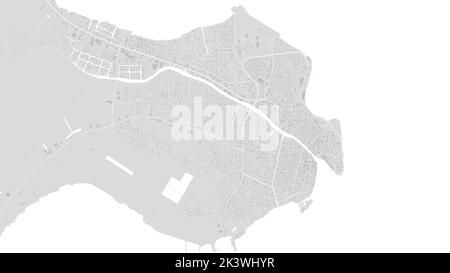 Carte d'arrière-plan vectorielle de la région de Belize, blanc et gris clair, illustration des routes et de la cartographie de l'eau. Format écran large, route numérique à design plat Illustration de Vecteur