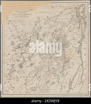 Carte de la région sauvage de New York de Colton carte de la région sauvage de New York Murray, W. H. H. (William Henry Harrison), 1840-1904. Cartographie. Cartes. 1869. Lionel Pincus et Princess Firyal Map Division. Adirondack Mountains (N.Y.), New York (État) , divisions administratives et politiques, New York (État) , Adirondack Mountains (N.Y.) Banque D'Images