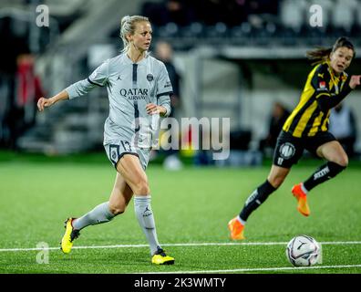 Paris Amanda Ilestedt lors de la deuxième manche de la Ligue des champions de l'UEFA, deuxième match de qualification entre BK Hacken FF et Paris Saint-Germain Fémini Banque D'Images