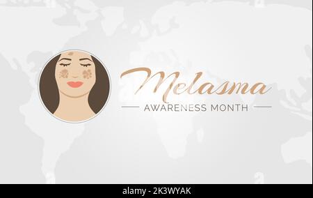 Mélasma Awareness Month Vector Illustration Design Illustration de Vecteur