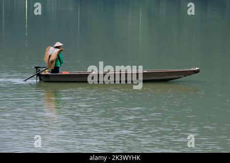 Mugenkyo traversée de la rivière Tadami Fukushima Japon Banque D'Images