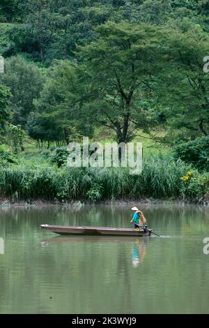 Mugenkyo traversée de la rivière Tadami Fukushima Japon Banque D'Images