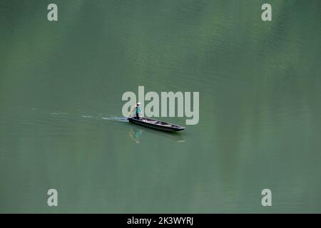 Mugenkyo traversée de la rivière Tadami Fukushima Japon Banque D'Images