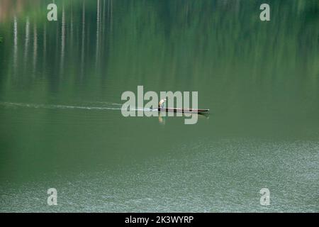 Mugenkyo traversée de la rivière Tadami Fukushima Japon Banque D'Images