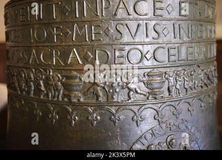 La cloche de l'église Piagnona dans le musée de San Marco Florence Italie Banque D'Images