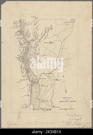 Opérations sur la cartographie de la rivière Hudson. Cartes. 1855. Lionel Pincus et Princess Firyal Map Division. Rivers , New York (État) , New York, Hudson River Valley (N.Y. et N.J.), New York (État) , Histoire , Révolution, 1775-1783, États-Unis , Histoire , Révolution, 1775-1783 Banque D'Images