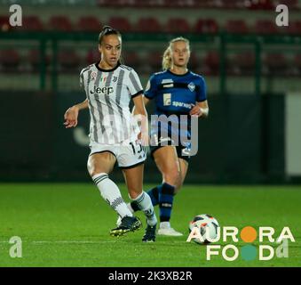 Turin, Italie. 28th septembre 2022. Julia Grosso de Juventus Women au cours de la Ligue des champions de l'UEFA pour les femmes, partie préliminaire, deuxième match entre Juventus Women et Hb Koge, le 28 septembre 2022 au stade de Moccagatta à Alessandria, en Italie. Photo Nderim Kaceli crédit: Live Media Publishing Group/Alay Live News Banque D'Images