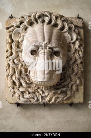 Figure de tête de Lions dans le Musée de San Marco à Florence Italie Banque D'Images