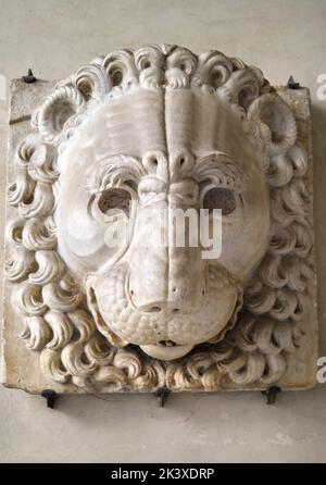 Sculpture Lions Head dans le Musée San Marco à Florence Italie Banque D'Images