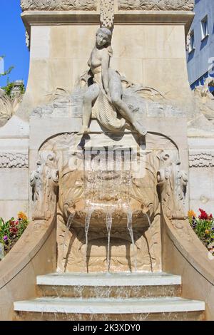 La Fontaine de Subé (1906) à la place Drouet-d'Erlon à Reims (Marne), France Banque D'Images