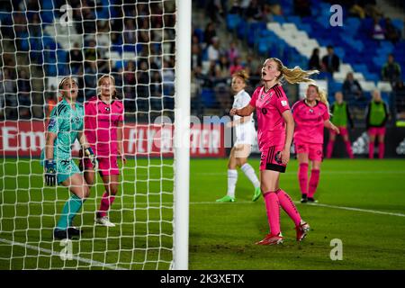 Madrid, Madrid, Espagne. 28th septembre 2022. Une action de jeu pendant le match de football entre.Real Madrid et Rosenborg célébré à Madrid, Espagne au stade Alfredo Di Stefano le mercredi 28 septembre 2022 valable pour la Ligue des champions de l'UEFA WomenÃs (Credit image: © Alberto Gardin/ZUMA Press Wire) Credit: ZUMA Press, Inc./Alay Live News Banque D'Images