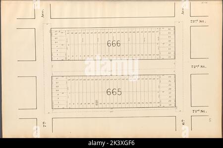 Plan d'aménagement du parc central No 20 : délimité par 73rd rue, 6th avenue, 71st rue et 7th avenue Cartographie. Cartes. 1853. Lionel Pincus et Princess Firyal Map Division. New York (New York), Central Park (New York, New York), planification de la ville Banque D'Images