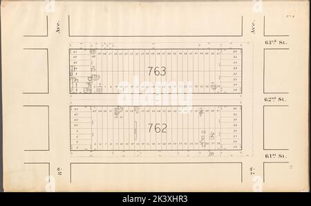 Plan d'aménagement du parc central No 4 : délimité par 63rd rue, 7th avenue, 61st rue et 8th avenue Cartographie. Cartes. 1853. Lionel Pincus et Princess Firyal Map Division. New York (New York), Central Park (New York, New York), planification de la ville Banque D'Images