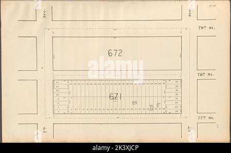 Plan d'aménagement du parc central No 29 : délimité par 79th rue, 6th avenue, 77th rue et 7th avenue Cartographie. Cartes. 1853. Lionel Pincus et Princess Firyal Map Division. New York (New York), Central Park (New York, New York), planification de la ville Banque D'Images