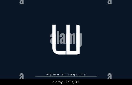 Lettres de l'alphabet initiales Monogram logo LU , UL Illustration de Vecteur